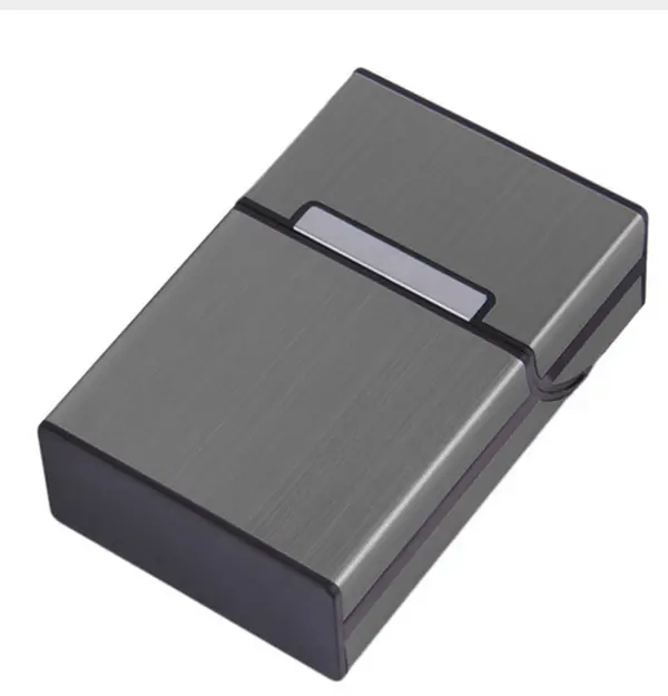Étui en métal personnalisé pour Cigarette, boîte en métal à rabat magnétique solide avec bouton de fermeture, vente en gros