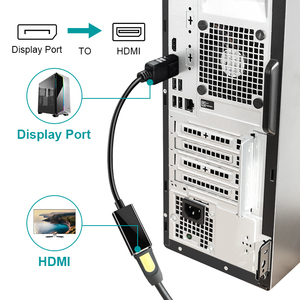 Displayport to <strong>Hdmi</strong> Adapter Compatible With Thunderbolt <strong>Input</strong> Port Supports Audio <strong>Output</strong> Dp to <strong>Hdmi</strong> Converter