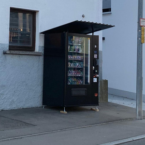 Os produtos exteriores espertos que vending a máquina com telhado construem o dinheiro/cartão/pagamento móvel do apoio