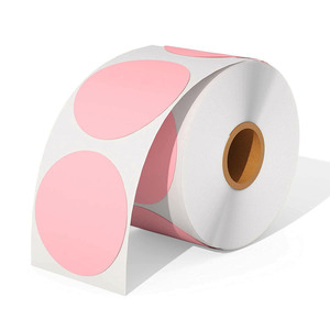 Custom Bright <strong>Red</strong> Round <strong>Color</strong> <strong>Coding</strong> Circle Dot Labels on a Roll Semi-Gloss Diameter Sticker Removable - Product Image 4
