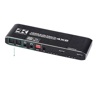 Yeterli stok 2020 4K @ 60Hz Matrix 4x 2 anahtar ayırıcı destek HDCP 2.2 IR uzaktan kumanda anahtarı 4x2 Spdif 4K 4x2 matris anahtarı - Product Image 2
