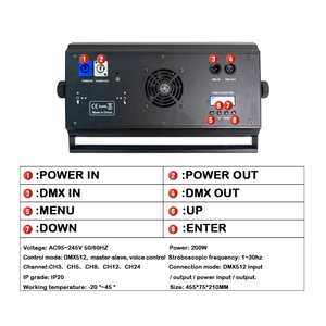 Kinusdjs ไฟเวที DMX 8 + 8ส่วน RGB พิกเซล LED แฟลช IP20ปาร์ตี้ DJ ไฟหรี่เชิงเส้นสำหรับงานปาร์ตี้และงานปาร์ตี้ - Product Image 6
