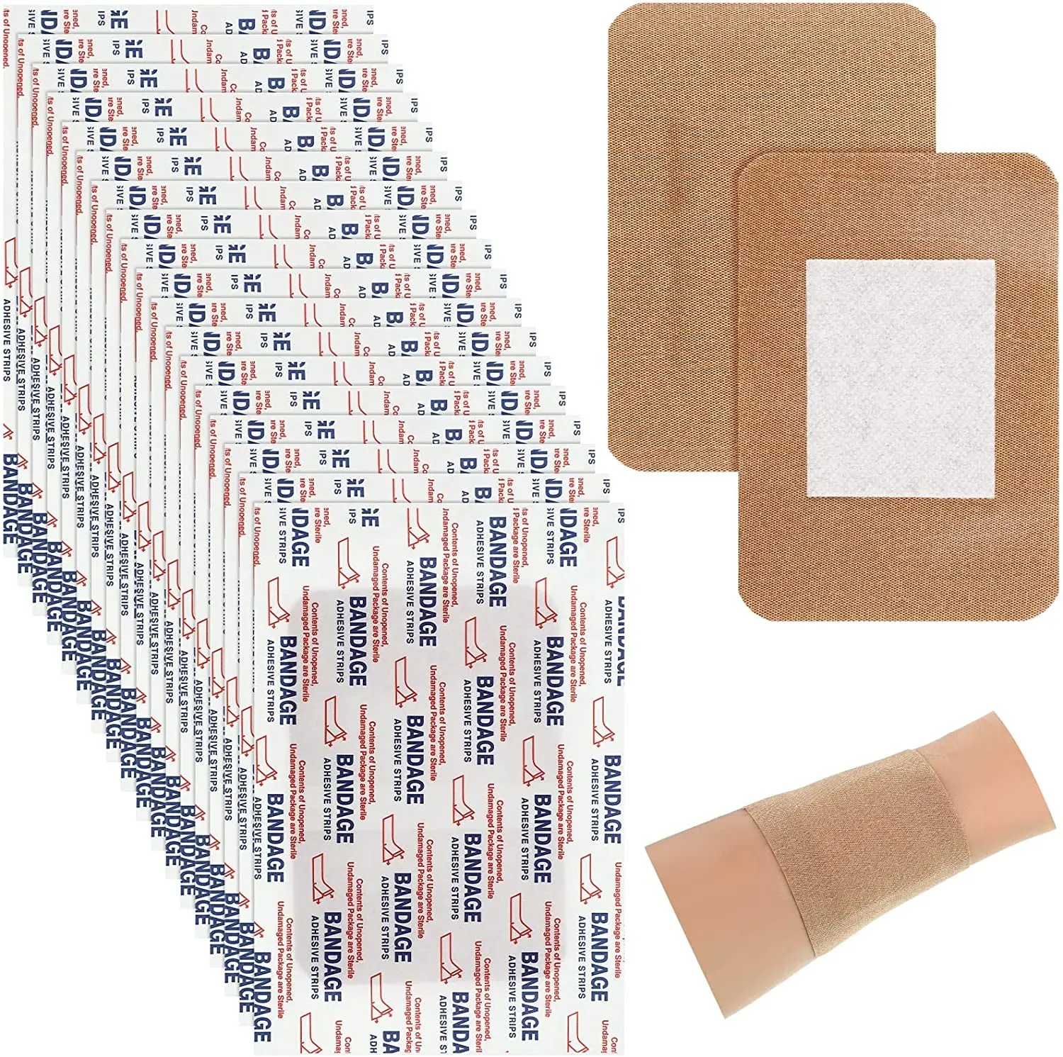 YOJO Latex freie Wund versorgung Erste Hilfe Große, flexible Stoff klebe bandagen
