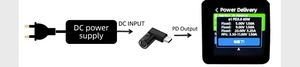 20.5V Angle DC6.0*3.7MM Female <strong>Input</strong> <strong>to</strong> USB C Male <strong>Output</strong> Converter 65W CABLETOLINK for Computer