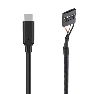 2.0 USB da 9 Pin a tipo-C cavo dati maschio scheda madre in rame conduttore Dual tipo-C connettori per la trasmissione dei dati del disco rigido