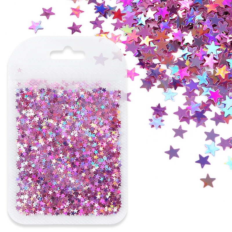 2g estrella pequeña en bolsa transparente color hueso - rosa claro - 4