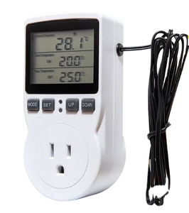 EUA/AU/REINO UNIDO/UE Personalizável 250V Soquete Do Temporizador Do PVC Do Soquete Do Controlador De Temperatura Digital Do Interruptor Residencial Do Termostato