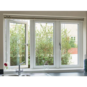 Neues Design UPVC-Rahmen Grill aus gehärtetem Glas Windows 3 Panel PVC-Rahmen Dreifach verglastes Flügel fenster mit eingebautem Bildschirm - Product Image 2