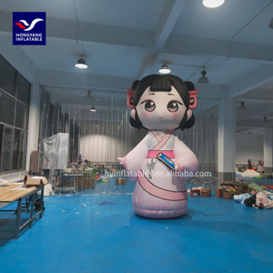 Mostra Anime decorata gigante gonfiabile della ragazza dei cartoni animati, simpatico personaggio dei cartoni animati gonfiabili per la visualizzazione
