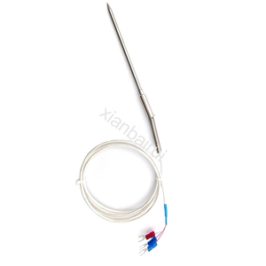 Pt100 3/4/5mm <strong>Temperature</strong> <strong>Sensor</strong> Probe Armored Needle Thermocouples Cable <strong>with</strong> 1m Length for Use <strong>with</strong> <strong>Controllers</strong> - Product Image 2