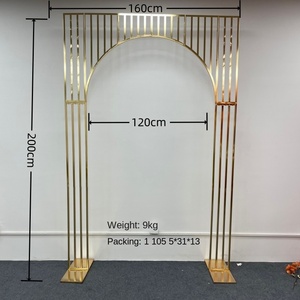 Hiện đại vàng đám cưới nền khung đám cưới ngoài trời trang trí màn hình trang trí với mạ Vàng vòm đạo cụ - Product Image 5