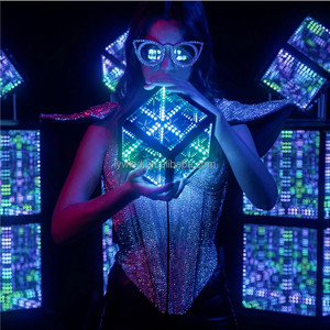 Đảng hộp đêm ánh sáng nội thất bảng đêm đèn rgbic Màu sắc sự kiện trang trí ánh sáng đầy màu sắc Infinity gương Cube ánh sáng đường hầm - Product Image 3