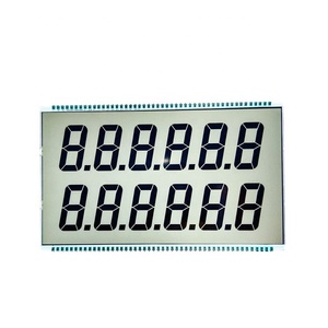 ET-S5128 personalizzato monocromatico 7 segmento 12 cifre TN HTN tipo positivo Lcd Display LCM con scheda controller per distributore di carburante