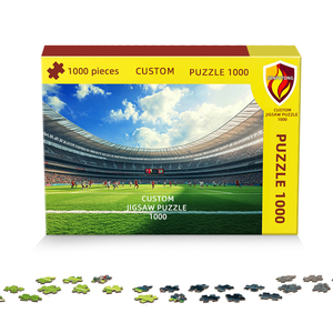 OEM bóng đá thiết bị ngoại vi trò chơi câu đố 1000 miếng sản phẩm kỷ niệm bule/Xám/bảng trắng cho người lớn/trẻ em tùy chỉnh câu đố ghép hình - Product Image 1