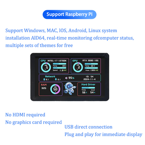7-inch Secondary screen USB computer sub screen supports <strong>Raspberry</strong> <strong>Pi</strong>, Windows, <strong>Android</strong> and other system 7 inch IPS touch panel - Product Image 2