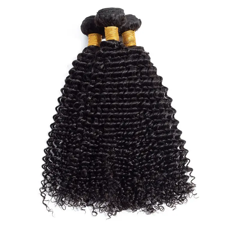 Tissage en ligne naturel crépu-bouclé brésilien — queen beauty, cheveux vierges, sans produits chimiques non traités, 12A, lots de 3, avec grosse réduction