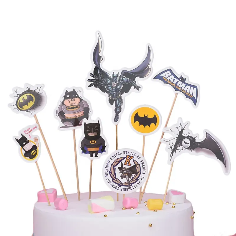 Bellissimi molti anime in acrilico cartoon cake topper geometrico festa di compleanno festa di nozze toppers cupcake