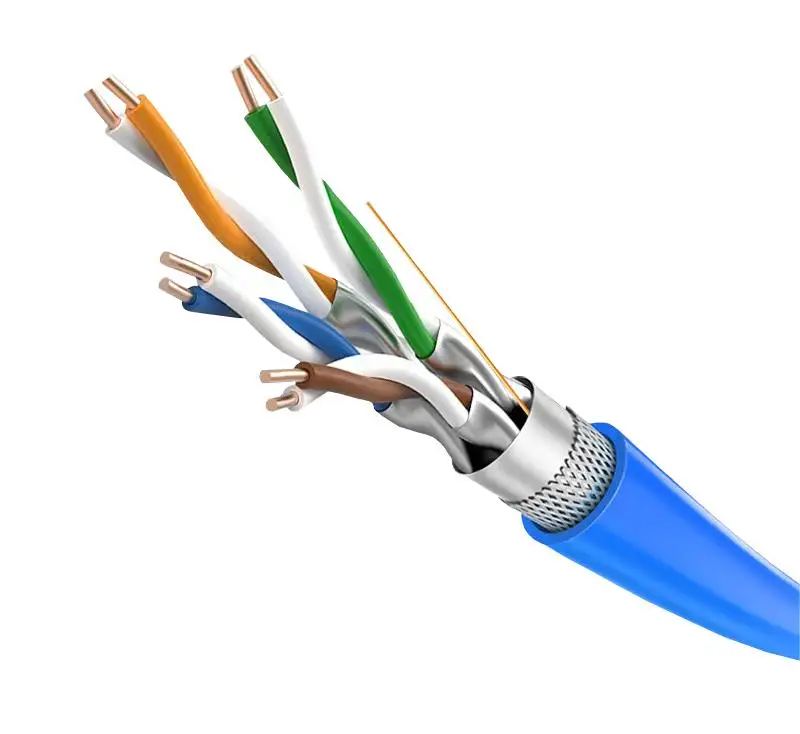 2024 ใหม่ CAT8 สายกันน้ํา 22AWG ทองแดงบริสุทธิ์สายอินเทอร์เน็ต Cat8 305M กล่อง SFTP Double ป้องกันสายเคเบิลเครือข่าย