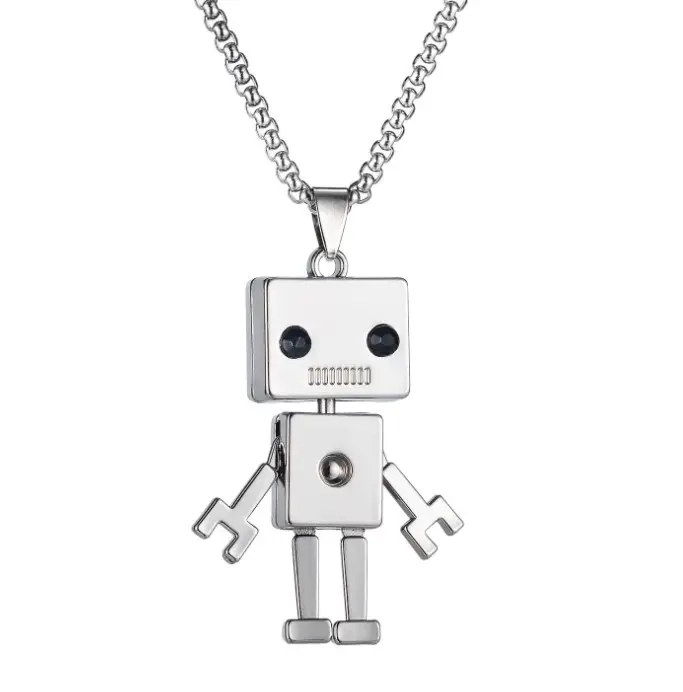 シンプルな男性用ステンレス鋼ネックレス2021ネックレスステンレス鋼ロボットネックレス