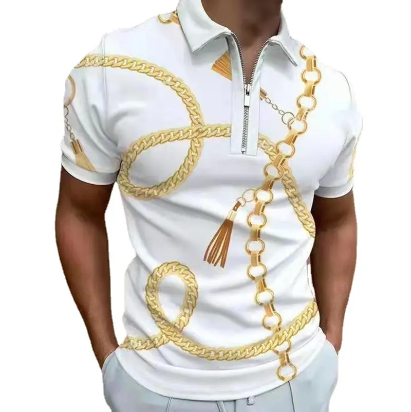 Polo classique de bonne qualité à col blanc pour homme, t-shirt de couleur unie, produit de meilleure qualité