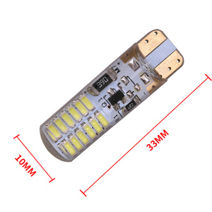 FSYLX T10 W5W 194 168 3014 24 SMD Silica Gel Strobe Flash Light <strong>LED</strong> Bulbs <strong>12V</strong> DC T10 <strong>Led</strong> Bulb White <strong>Red</strong> Yellow Blue Flash Lights - Product Image 6