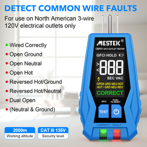 Buscador de disyuntores digitales con receptor digital y probador de circuitos GFCI 90-135V Circuitos de CA - Product Image 4