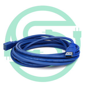 5M USB 3.0扩展器电缆，带聚氯乙烯护套USB公对母适配器，用于电脑编织屏蔽 - Product Image 1