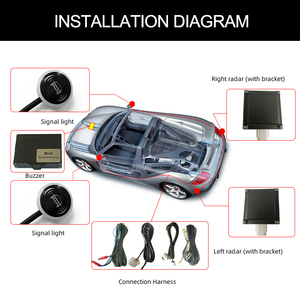ユニバーサル24GHz BSDブラインドスポット検出システム防水安全警告センサー用レーン変更アシスト - Product Image 4