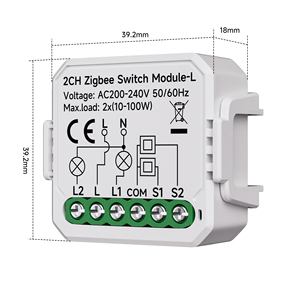 YiHiOO 10A 2 canali Smart Zigbee Switch modulo Tuya Smart Life App modulo interruttore relè intelligente - Product Image 5