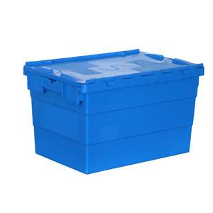 Descuentos a granel disponibles logotipo personalizado Color 56L 68L 80L 130L contenedor de almacenamiento de plástico anidado para transporte de centro logístico - Product Image 6
