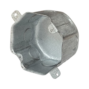 6.5 ס "מ עמוק 1.6 מ" מ עבה 1/2 אינץ 'נוקאאוט מתומן קופסת חשמל מגולוונת - Product Image 4