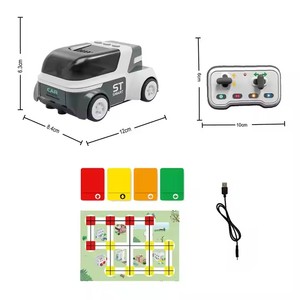 2.4G RC Robots Interactive Programmable Line Following Toy Flash Card Coding RC <strong>Car</strong> Toy Educational Toys W/Light and Sound - Product Image 5