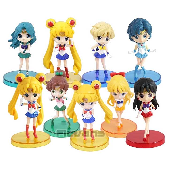7 Styles 6-10cm Set Figure Pretty Soldier Sailor Moon Figurine Neptune Uranus PVC Toys Anime Action Figures