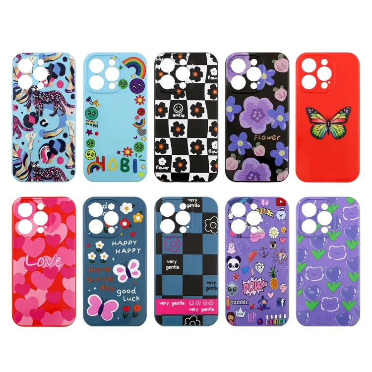 2.5mm Varnish TPU Printed Image Cell Phone Case for iPhone for Samsung for Huawei