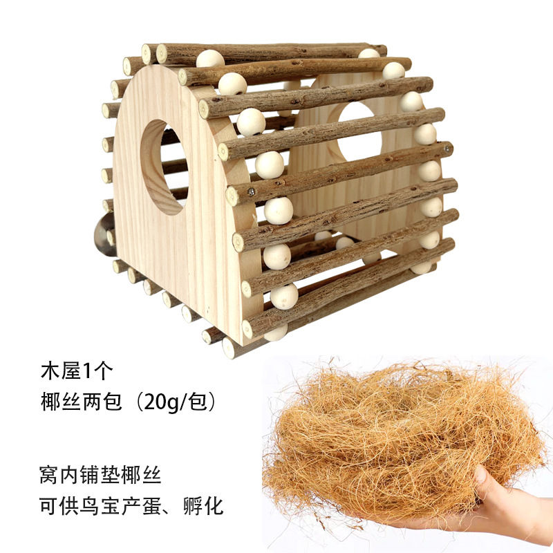 Maison en bois + 2 paquets de fibre de coco