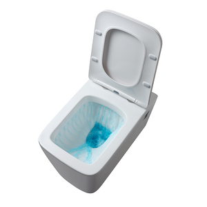 Novo <span class=keywords><strong>Design</strong></span> Longo Quadrado P Armadilha Soft Close Rimless Cerâmica Parede Pendurada WC Para Banheiro