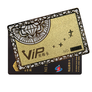 Factory Priced Black &amp; Gold Metal Business Cards NFC &amp; RFID Compatible Mini Tag with Embedded QR <strong>Code</strong> for Access Control - Product Image 1