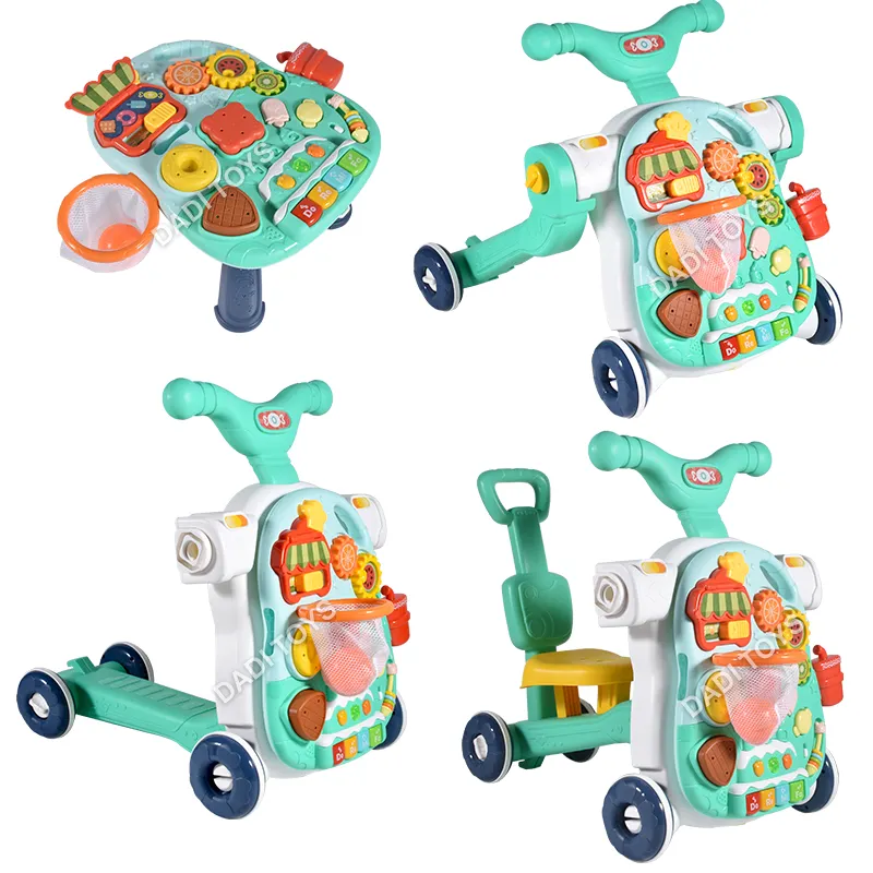 Silla de paseo multifunción 4 en 1 para bebé, tablero de pastel para montar en coche, mesa de bebé, andador, novedad