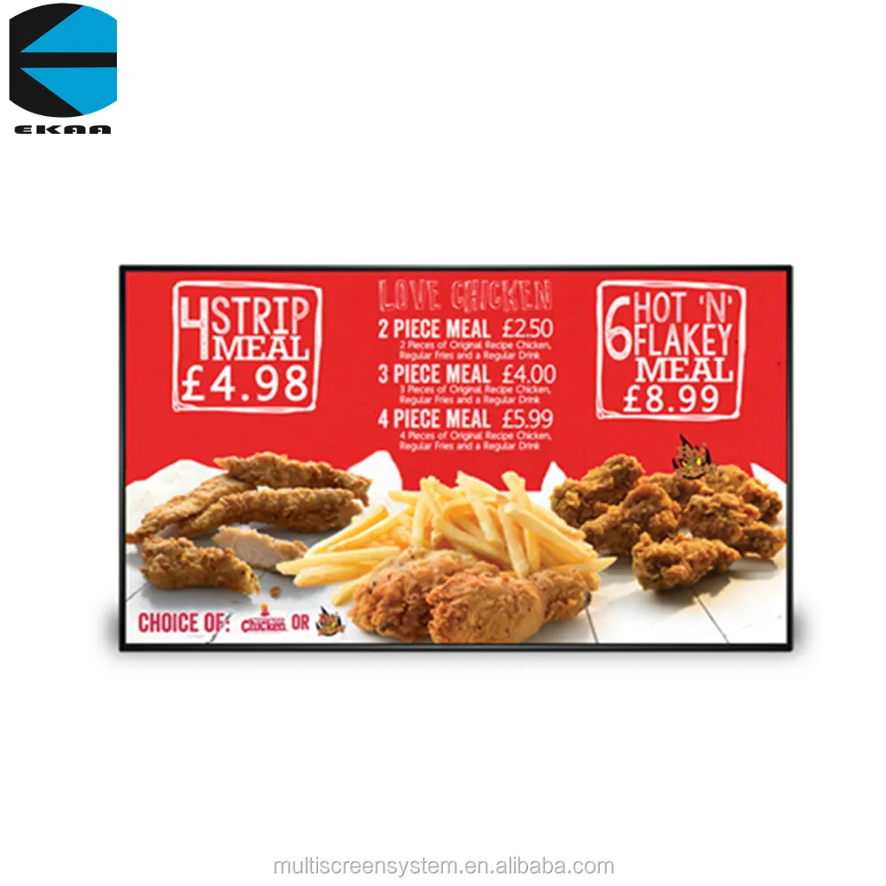 EKAA 24/32/42/49 인치 모니터 벽 마운트 디스플레이 lcd 광고 디지털 마케팅