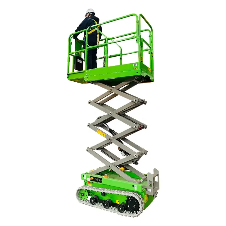 Tracked crawler type fully automatic aerial working lifting platform man lifter scissor lift