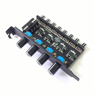 Angitu Sata/IDE Molex Power Supply 12V Laptop PC <strong>PCI</strong> Fan Speed Controller 8 Ports 3Pin/4Pin PWM Fan Speed <strong>Control</strong> Hub - Product Image 2