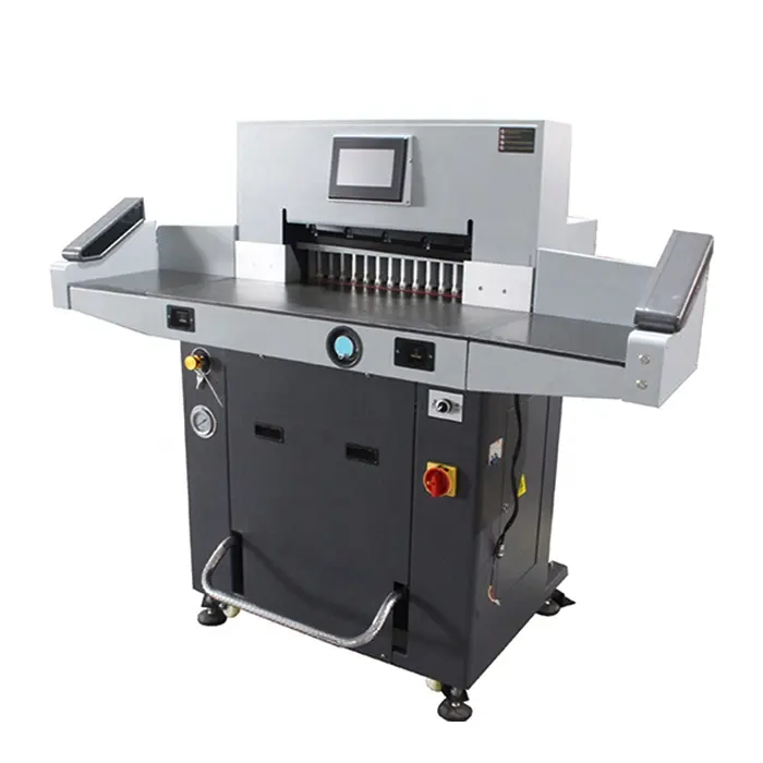QK-H720RT 720mm sıcak satış ağır hidrolik otomatik dijital kağıt kesici makinesi ile yan masa ve hava topu kağıt kesme