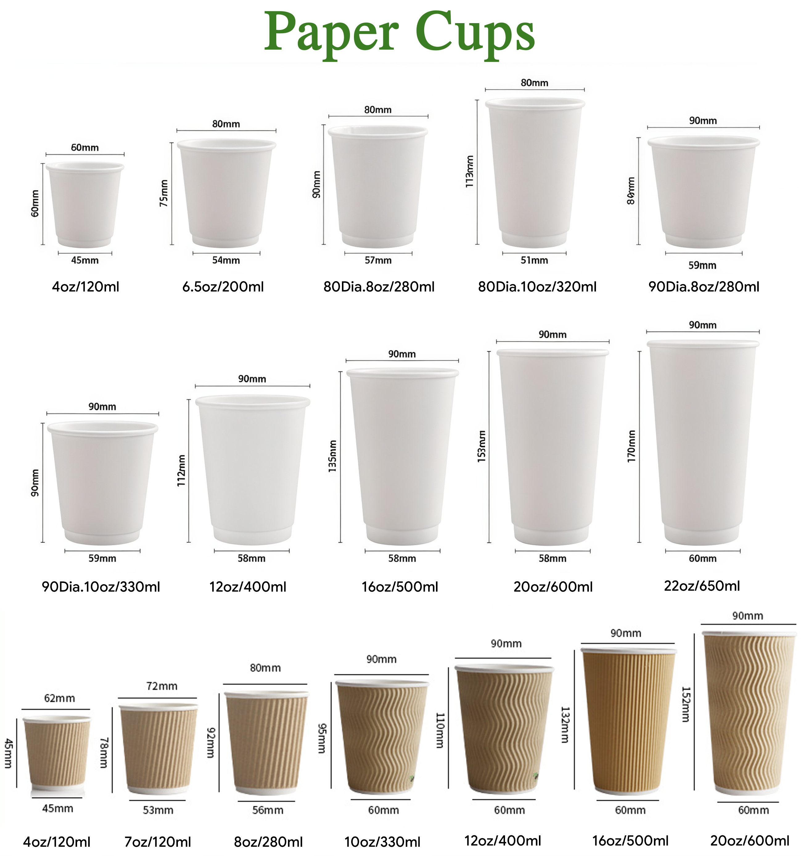 Vasos de papel
