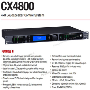 Paulkitson Procesador de audio CX4800 Procesador de audio profesional Equipo de sonido 96kHz Tasa de muestreo Procesamiento de audio <span class=keywords><strong>DSP</strong></span> - Product Image 2
