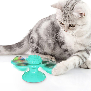 猫用キャットニップ付き新しいファンキープラスチック猫おもちゃ安いターンテーブルボール - Product Image 3