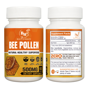 OEM Suppléments de gelée <span class=keywords><strong>royale</strong></span> haute puissance 500mg Superfood Comprimés d'extrait de pollen d'abeille et de propolis Comprimés de gelée <span class=keywords><strong>royale</strong></span> - Product Image 5