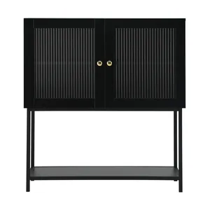 Bảng điều khiển phong cách và chức năng có cửa kính cường lực và kệ lưu trữ mở ở phía dưới - Product Image 5