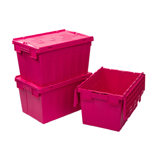 Caja sólida de plástico HDPE ecológica, contenedores de almacenamiento apilables, contenedores de almacenamiento logístico reciclables del proveedor de China - Product Image 3