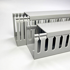 60*60mm PVC Fire Rated <strong>Trunking</strong> Wide Tooth PVC Cable Management <strong>Trunking</strong> <strong>Low</strong> Smoke Cable <strong>Trunking</strong> - Product Image 5