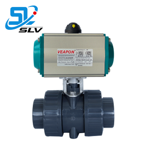 DN15 DN20 DN32 DN40 DN50 DN65 PVC CPVC UPVC PVDF PP PPH นิวเมติก True Union PVC วาล์ว63มม. - Product Image 1